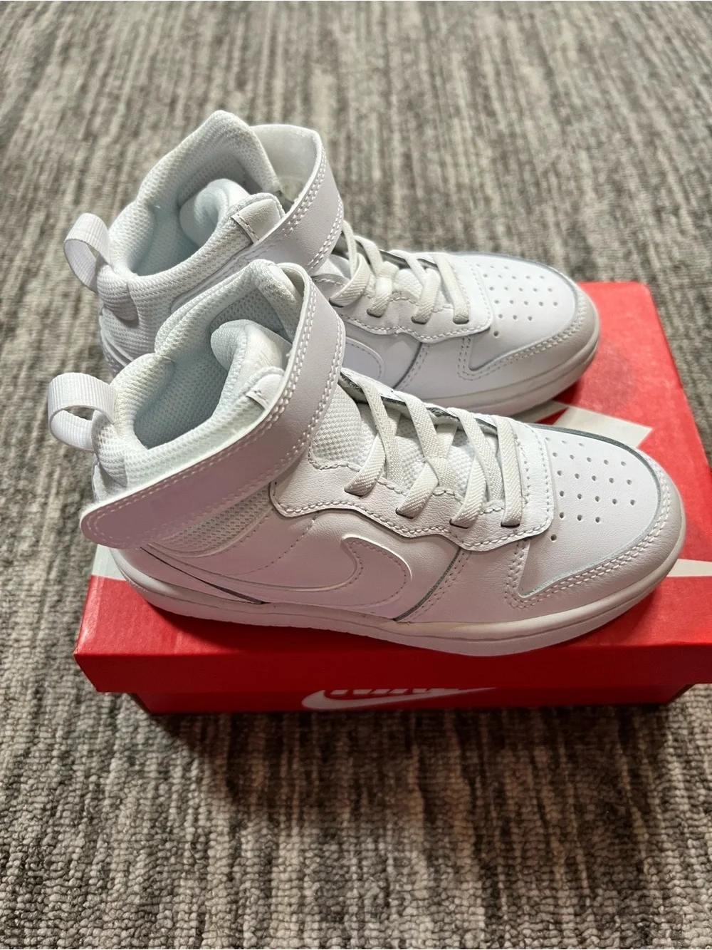 Nike Court Borough Mid 2 'Triple White Size 12c